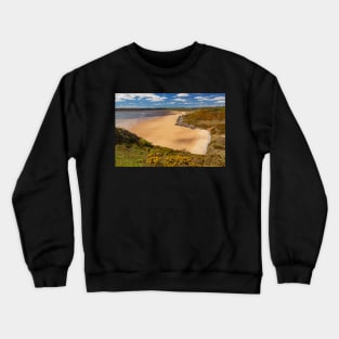 Tor Bay and Little Tor, Gower, Wales Crewneck Sweatshirt